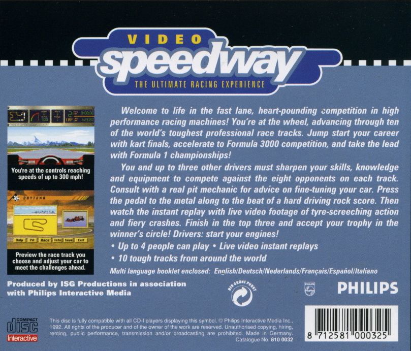 Video Speedway box art for CD-i